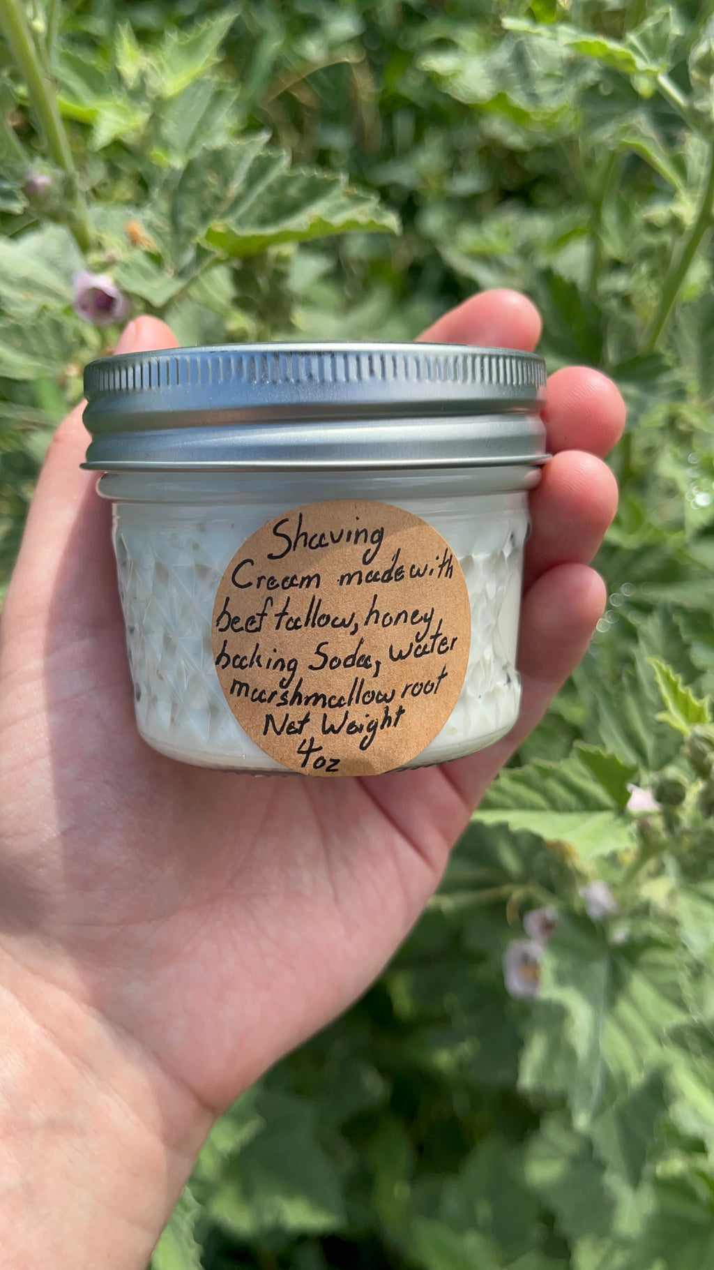 Tallow and mallow shaving cream