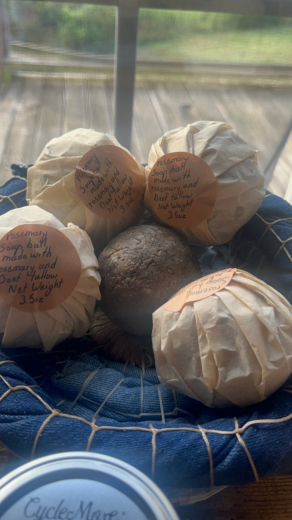 Rosemary soap ball