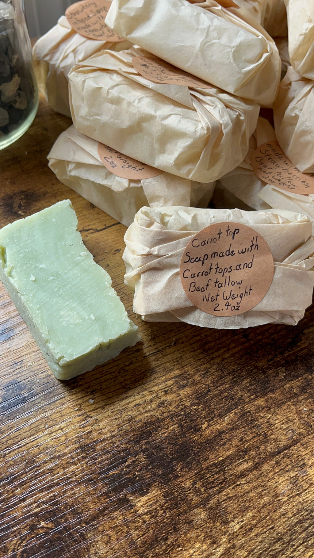 Carrot top soap