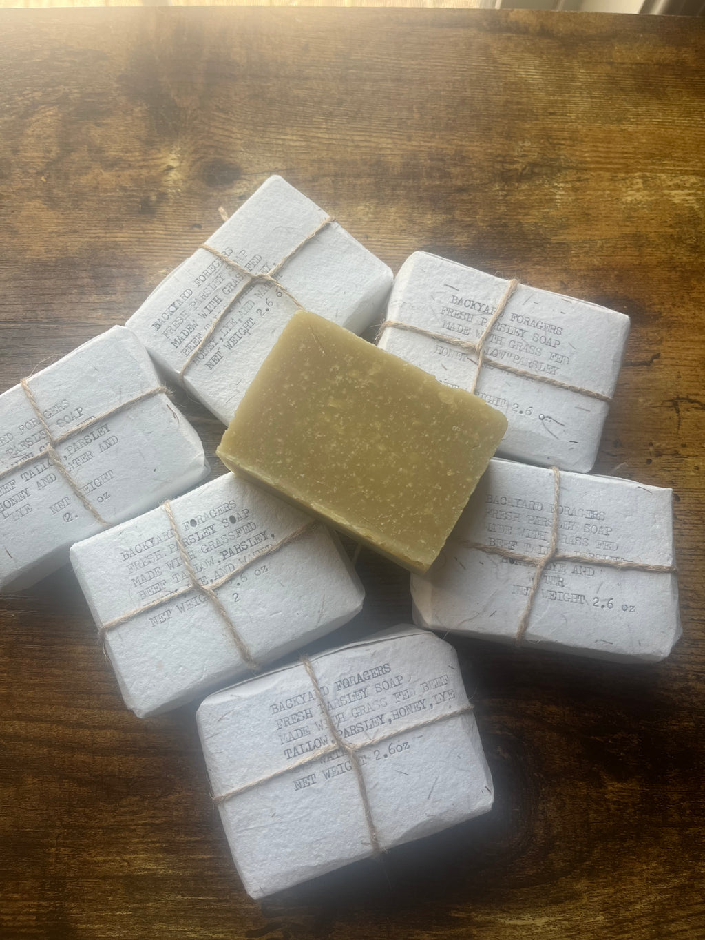 Fresh parsley soap